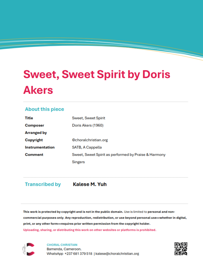 Sweet, Sweet Spirit by Doris Akers